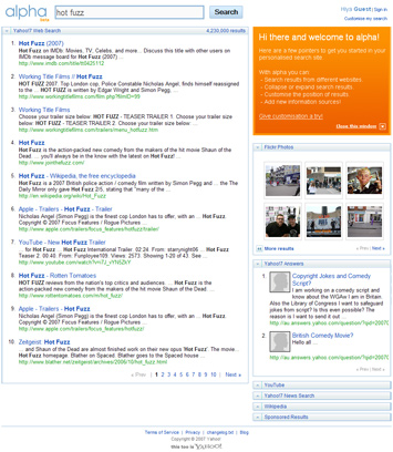 Yahoo!7 Alpha - Results: mainly web
